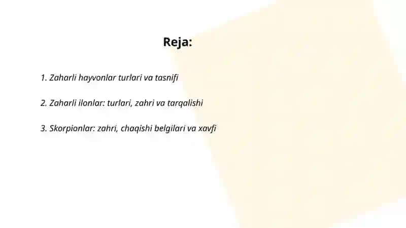 Zaharli hayvonlar 2