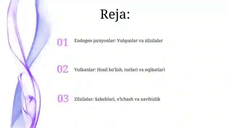 Endogen jarayonlar: Vulqonlar va zilzilalar 2