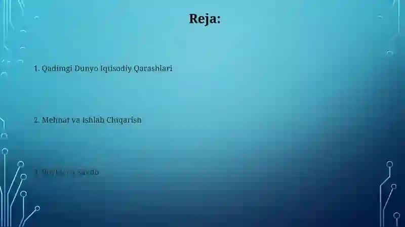 Qadimgi dunyo iqtisodiy qarashlari 2