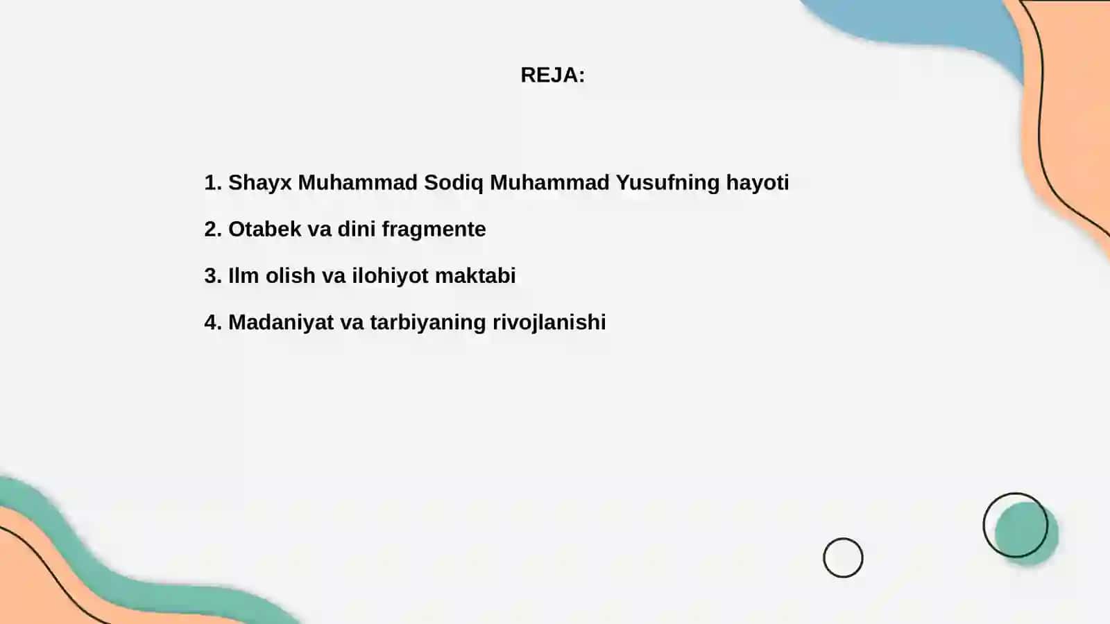 Shayx Muhammad Sodiq Muhammad Yusufning hayoti 2