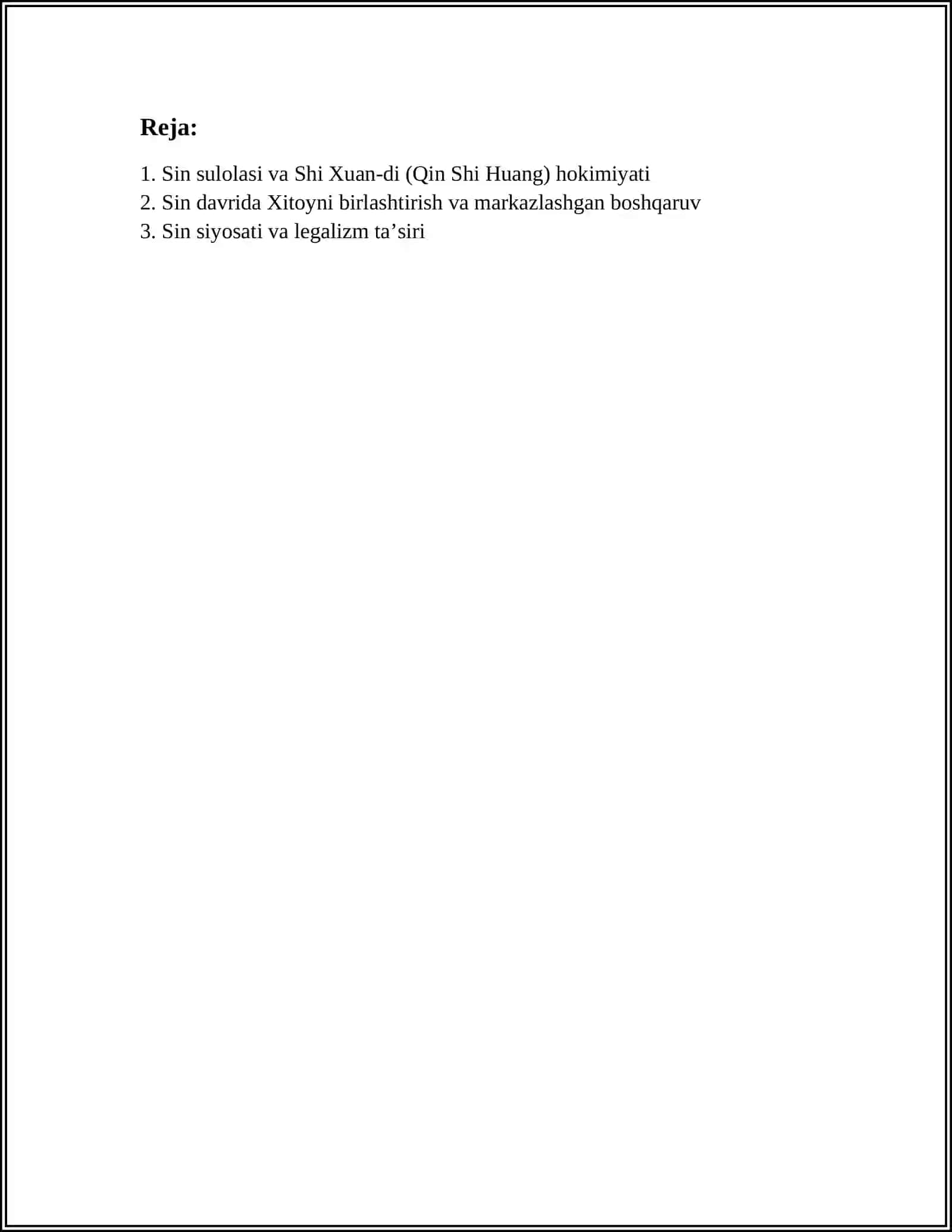 SIN VA XIN SULOLALARI DAVRIDA XITOY 2