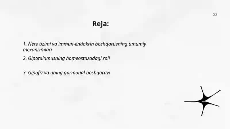 Nerv tizimi va immun‑endokrin boshqaruvning umumiy mexanizmlari 2