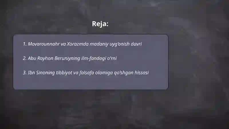 IX-XII asrlarda mamlakatimiz hududida ro y bergan madaniy uyg'onish 2