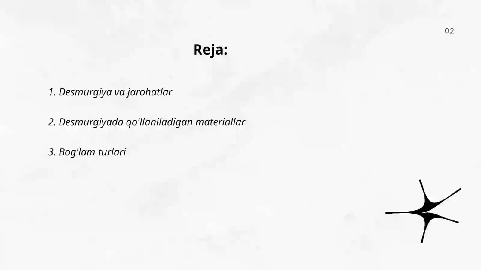 Desmurgiya va jarohatlar 2