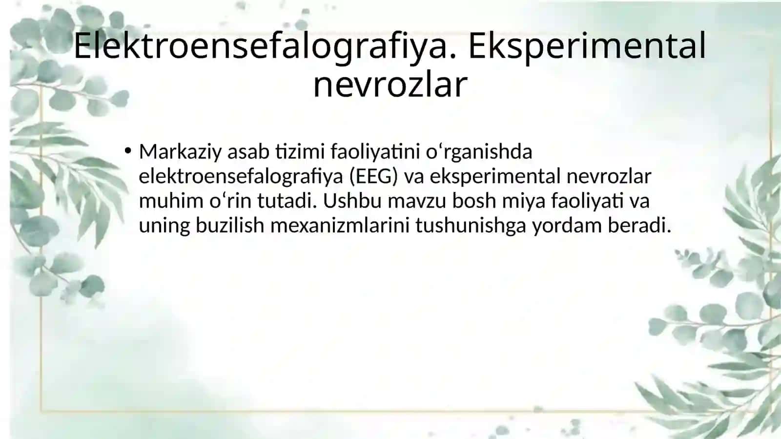 Normal fiziologiya fanidan mustaqil ishi 2