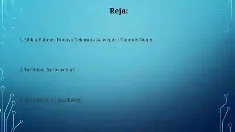 Silikat-Polimer Himoya-Dekorativ Bo`yoqlari 2