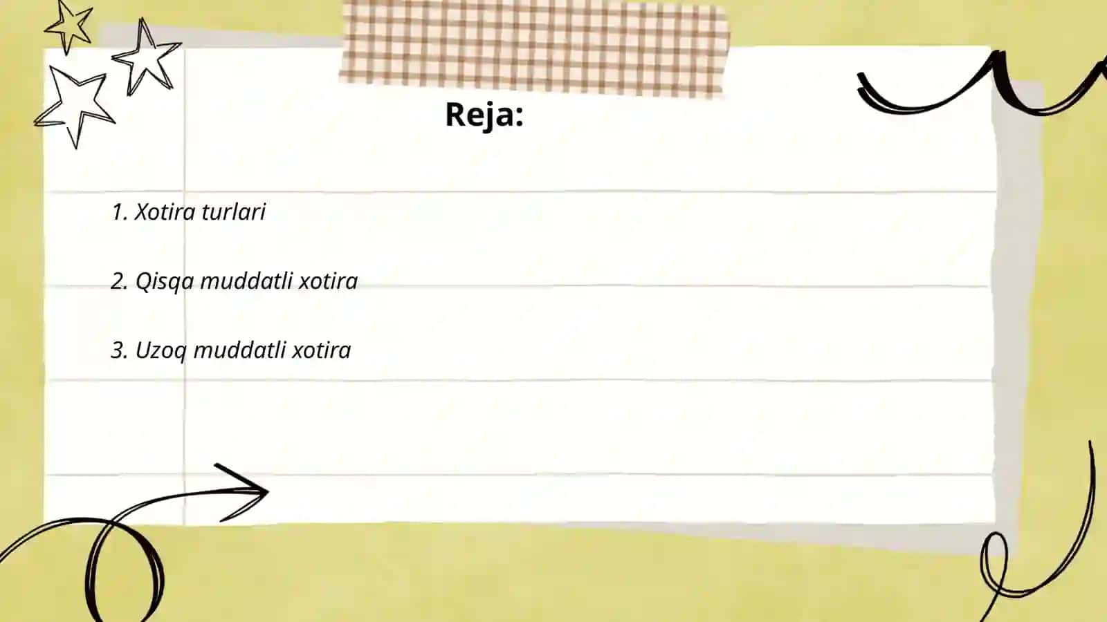 Xotira xususiyatlari 2