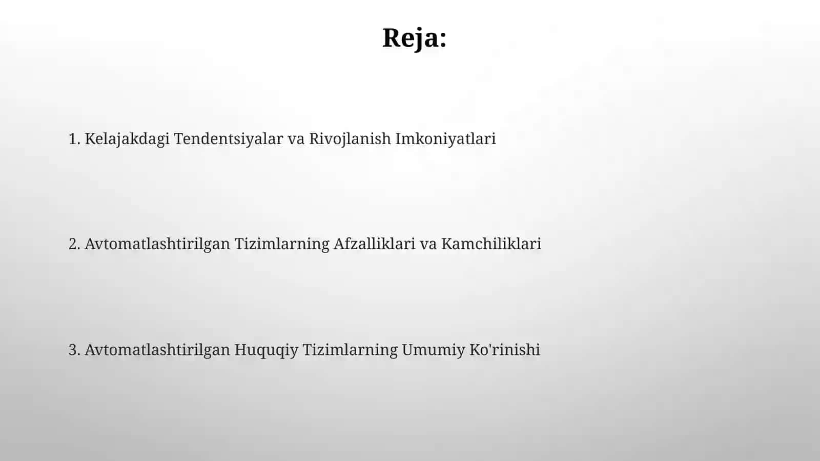avtomatlashtirilgan huquqiy tizimlar 2