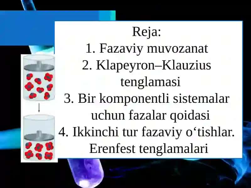 Fazaviy muvozanat. Birinchi va ikkinchi tur fazaviy o‘tishlar 2