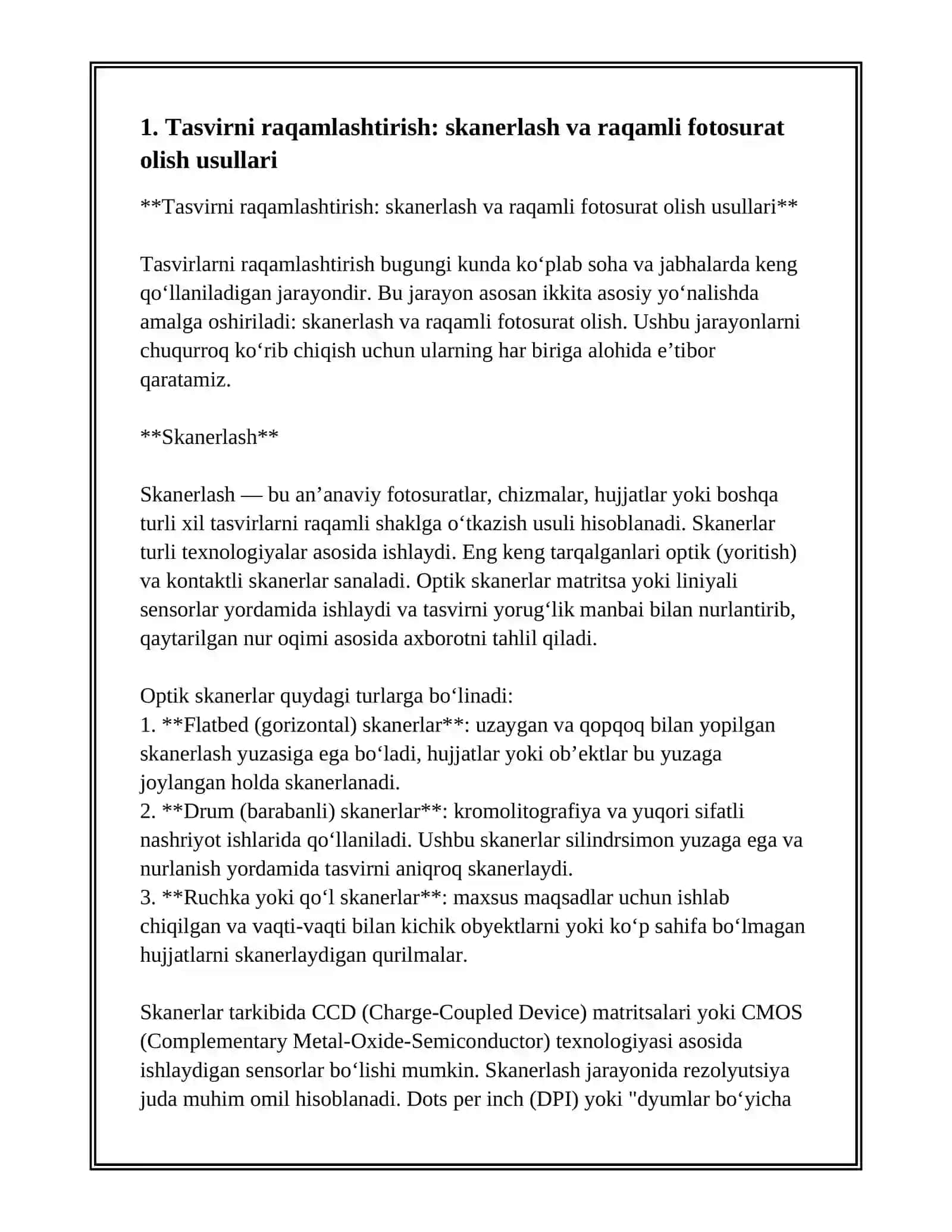TASVIRLARNI RAQAMLASHTIRISH JARAYONI 2