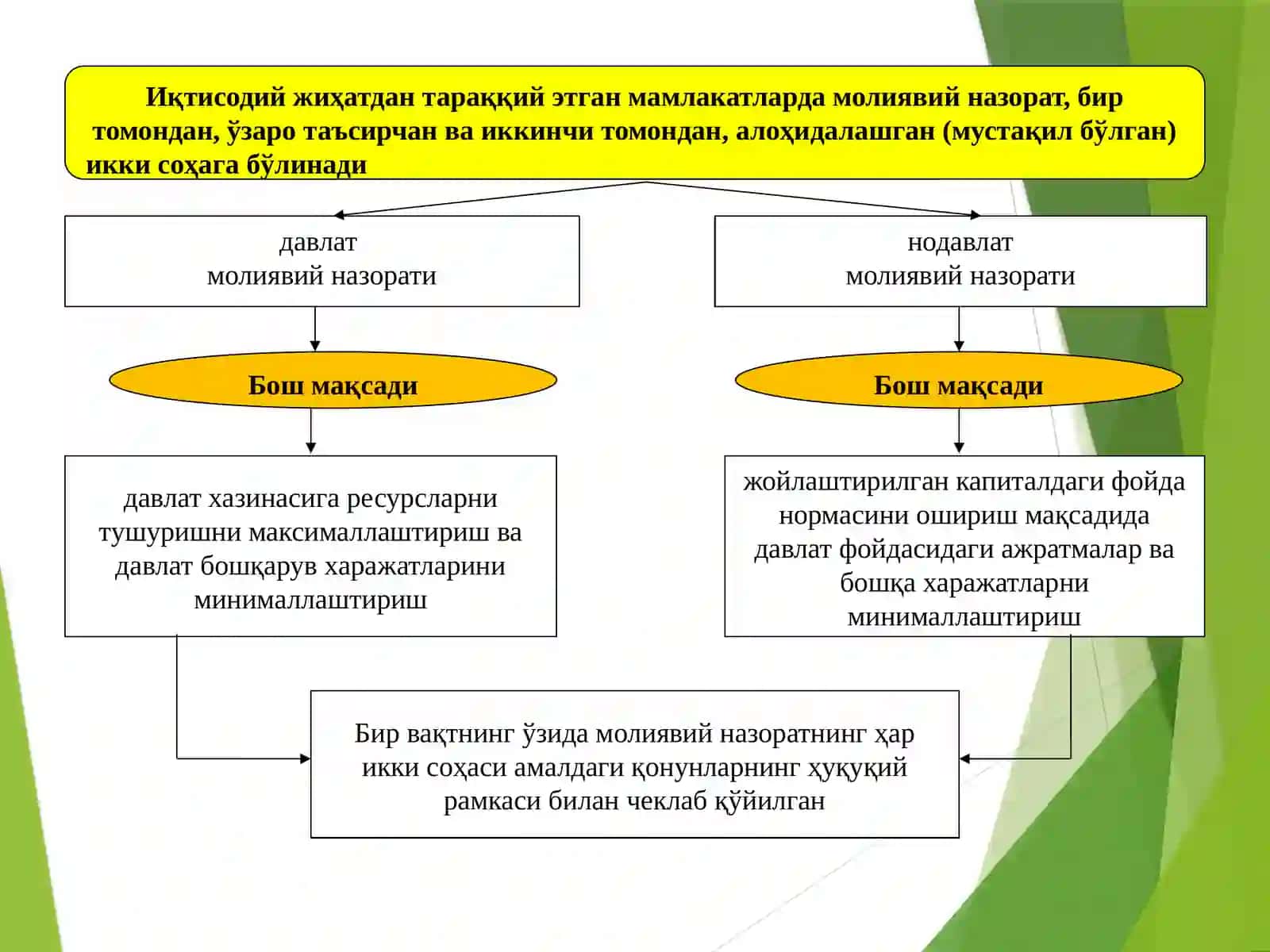 Молиявий назоратнинг соха ва турлари 2