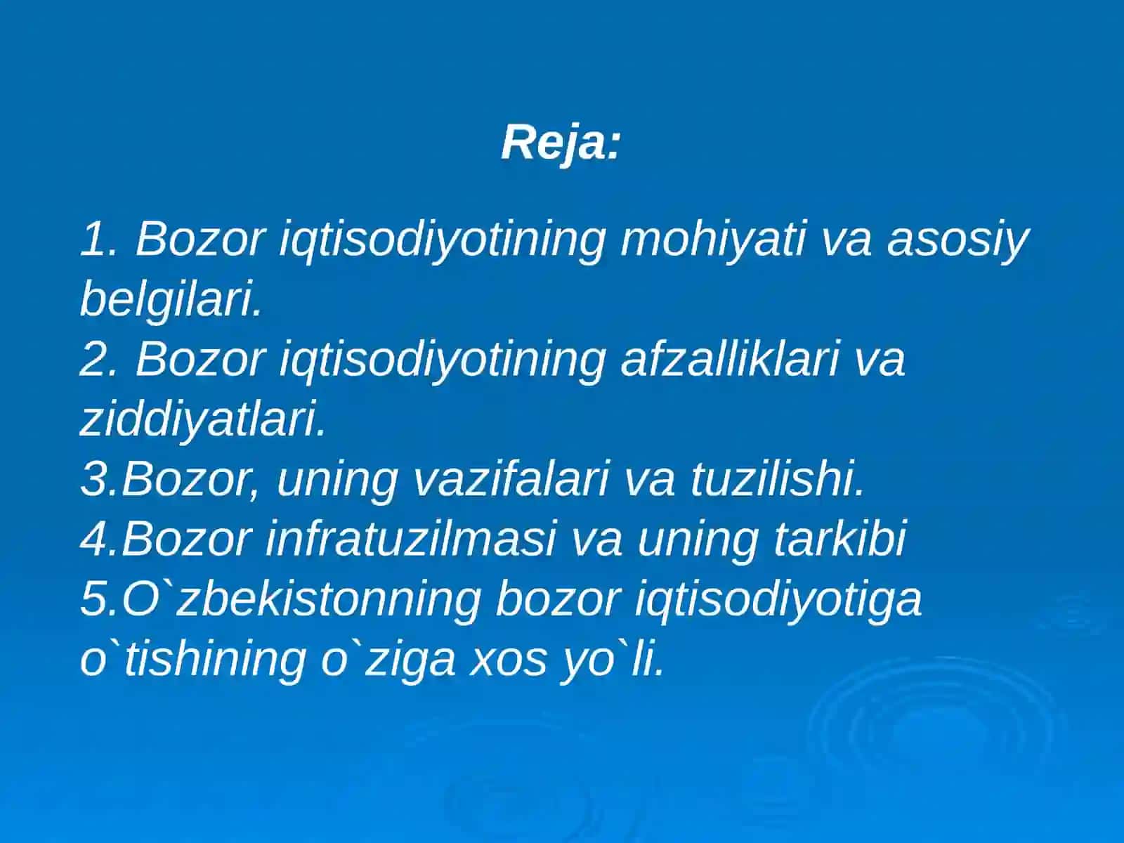 Bozor iqtisodiyotining mohiyati va asosiy belgilari 2