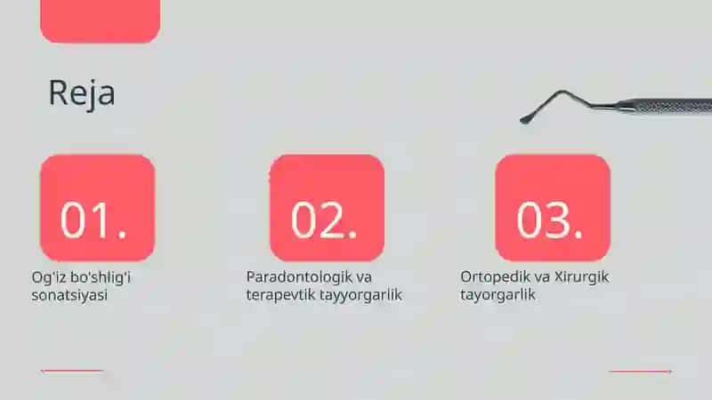 Stomatologiyada og‘iz bo‘shlig‘ini protezga tayyorlash 2