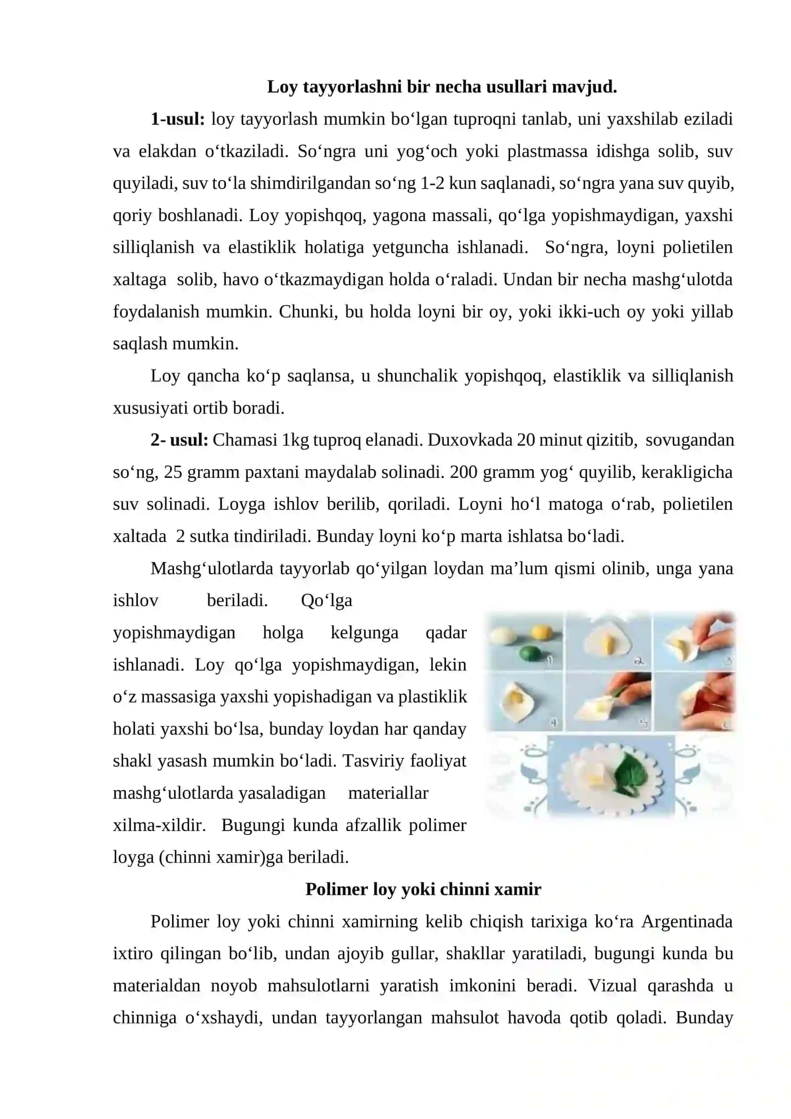 Maktabgacha ta’lim muassasalarida loy ishi mashg‘ulotlari (5 amaliy mashg‘ulot) 2