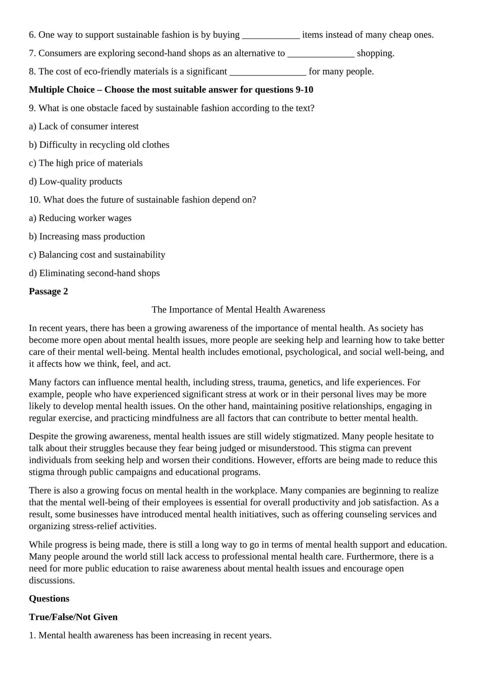 Reading and writing 2