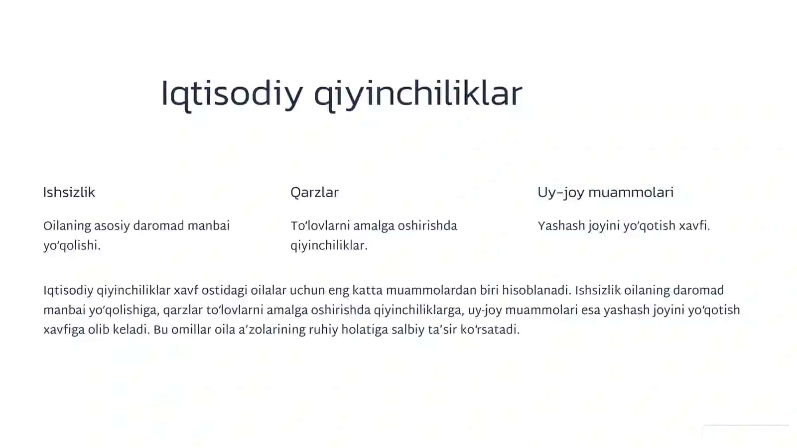 Xavf ostidagi oilalarning oʻziga xos xususiyatlari 2