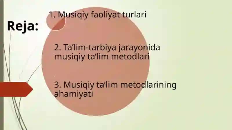 Musiqiy faoliyat turlari. Ta'lim-tarbiya jarayonida musiqiy ta'lim metodlarining o'rni 2