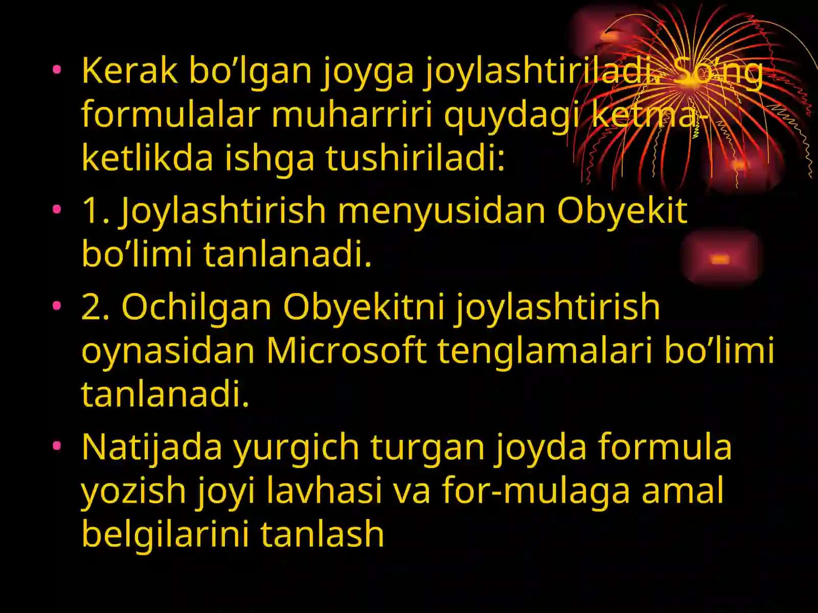 15-dars Wordda formulalar yozish 2