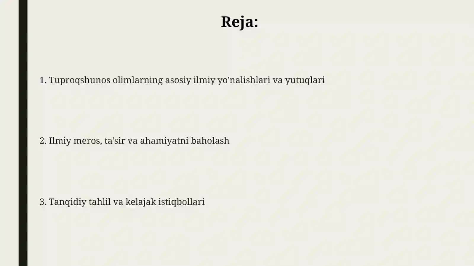 Soha olimlarining ilmiy asarlari bilan tanishish 2