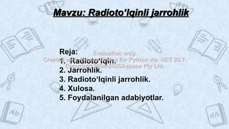 Radiotoʻlqinli jarrohlik 2