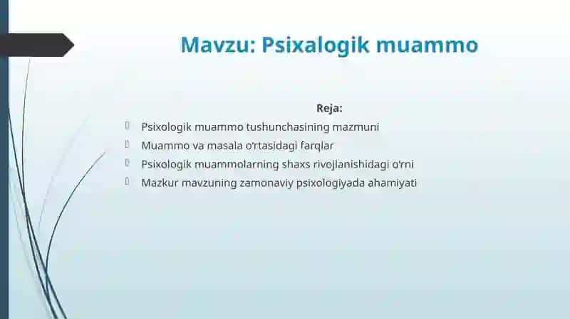Psixologik muammo 2