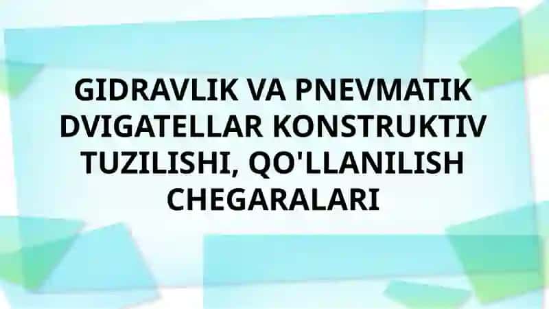 Gidravlik Dvigatellar 2