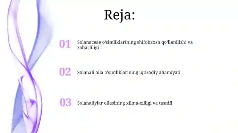 Solanali oila o'simliklarining iqtisodiy ahamiyati 2