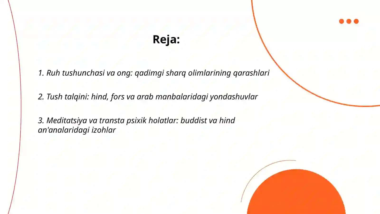 Qadimgi sharq olimlari qarashlarida psixik hodisalar talqini 2