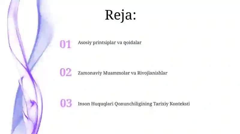 Inson huquqlari to'g'risidagi qonun hujjatlari 2