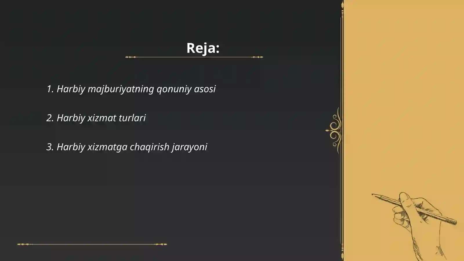 Harbiy majburiyatning qonuniy asosi 2