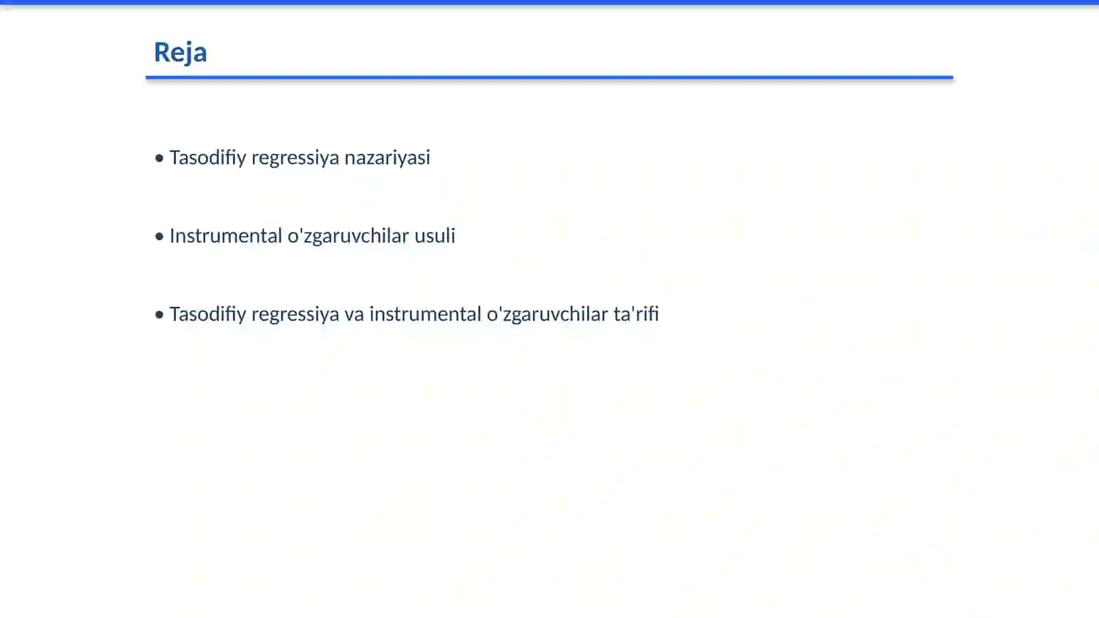 tasodifiy regressiya va instrumental o'zgaruvchilar usuli va uni qo'llanolishi 2
