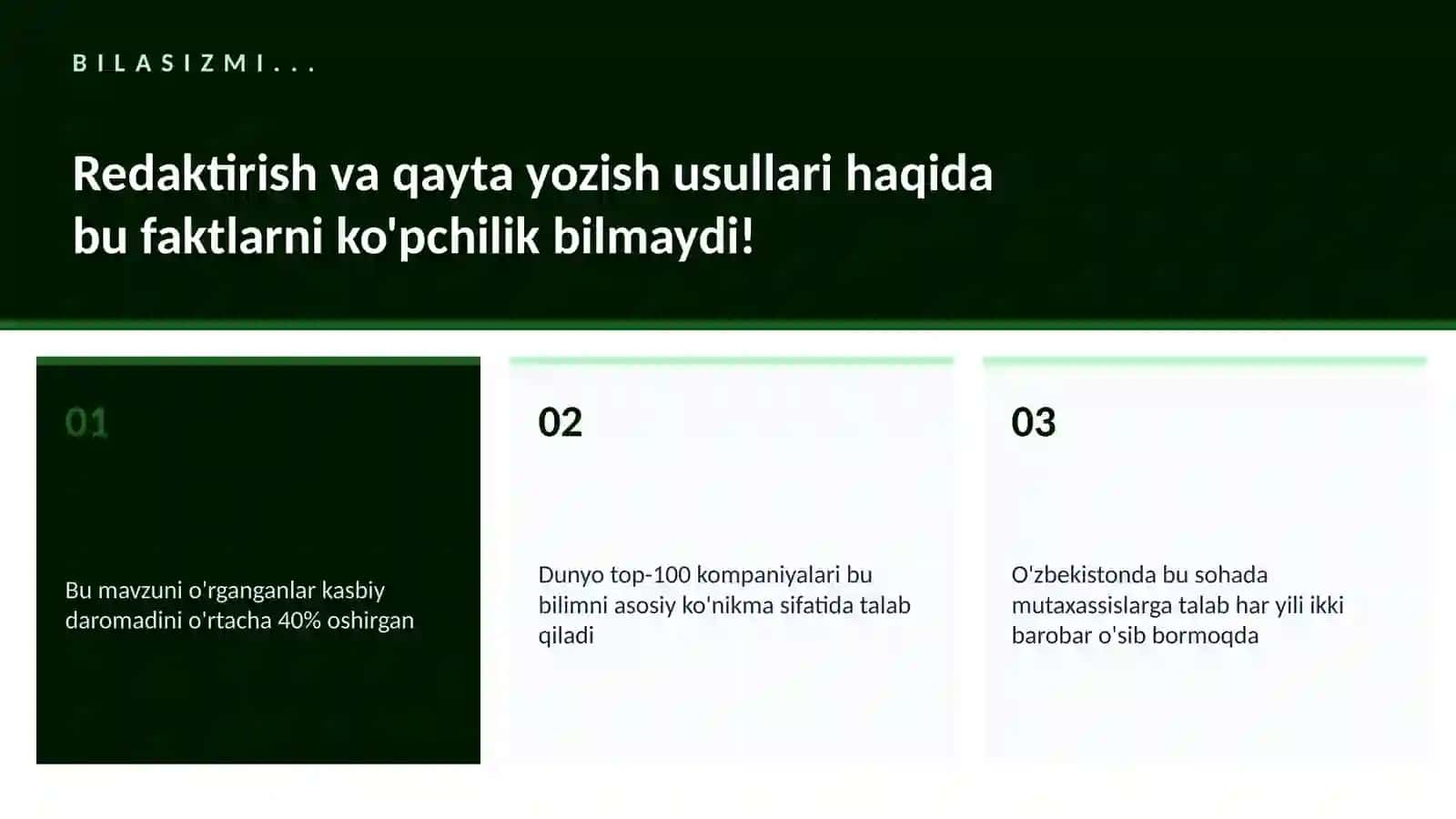 Redaktirish va qayta yozish usullari 2
