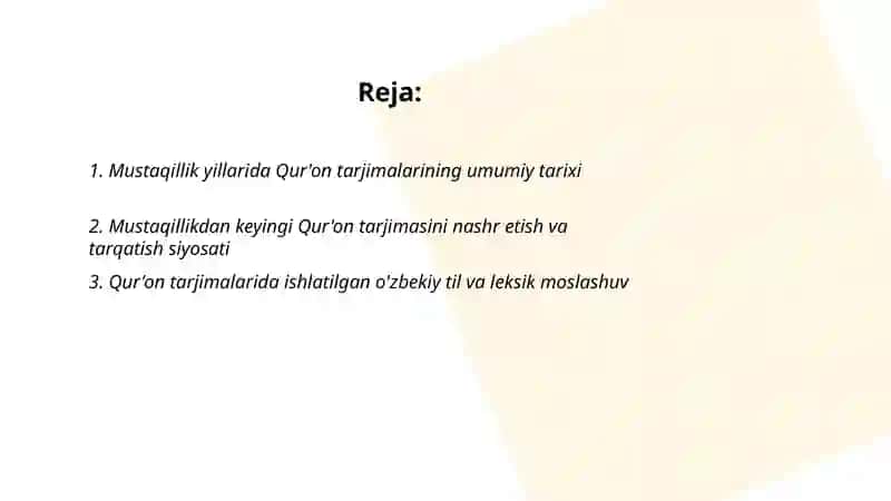 Mustaqillik yillarida Qur'on tarjimalarining umumiy tarixi 2