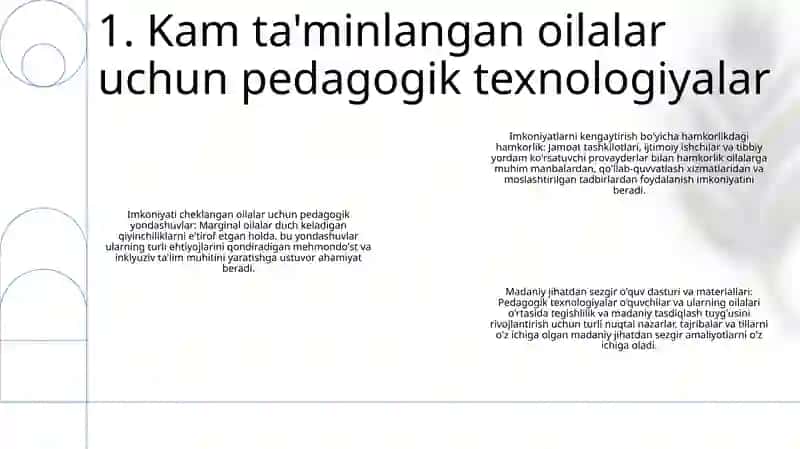 Nomaqbul Oilalar Bilan Ishlashning Pedagogik Texnologiyalari 2