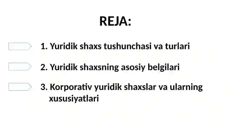 Yuridik shaxstushunchasi va korporativ yuridik shaxslarning xususiyatlari 2