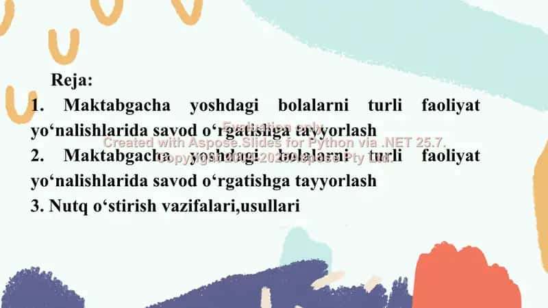 Nutq, o‘qish, yozish malakalarini shakllantirishning maktabga tayyorlashdagi ahamiyati 2