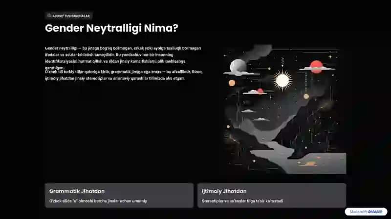 O'zbek Tilida Gender Neytralligi va Yangi So'zlar 2