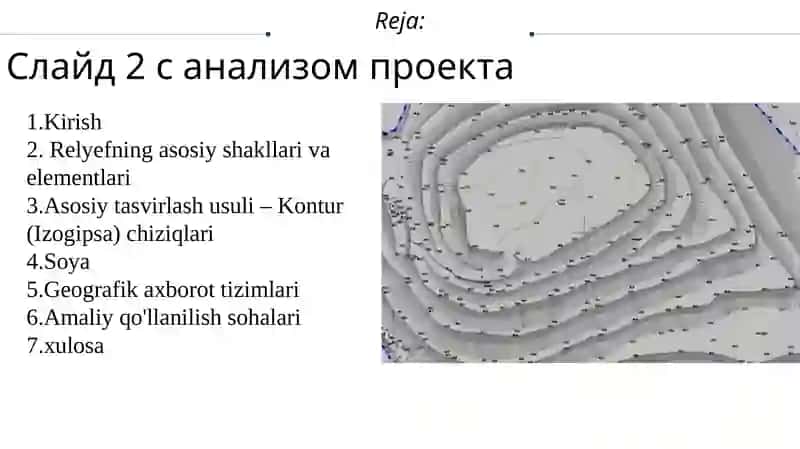 Yer relyefi va uni xaritalarda tasvirlash usullari 2