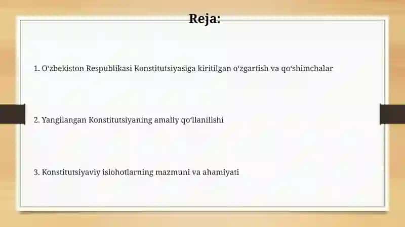 Oʻzbekiston Respublikasi Konstitutsiyasiga kiritilgan òzgartirish va qòshimchalar 2