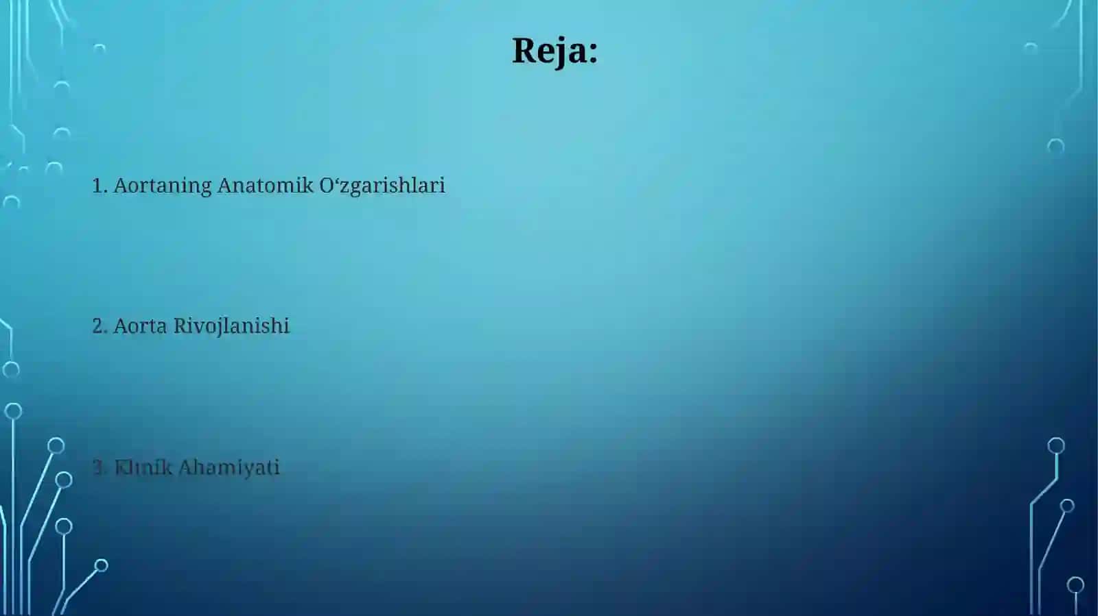 Aortaning Anatomik Oʻzgarishlari 2