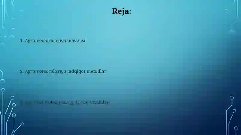 Agrometeorologiya Tadqiqotlari 2