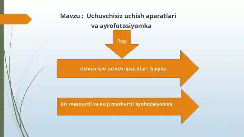 Uchuvchisiz uchish aparatlariva ayrofotosiyomka 2