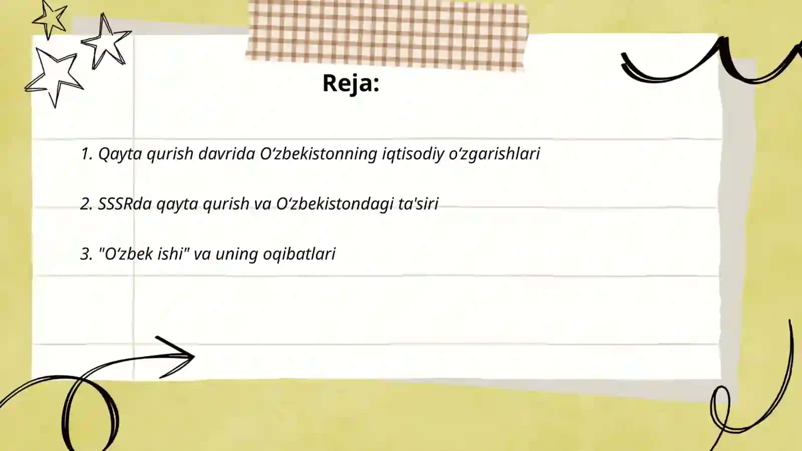 Qayta qurish davrida Oʻzbekistonning iqtisodiy oʻzgarishlari 2
