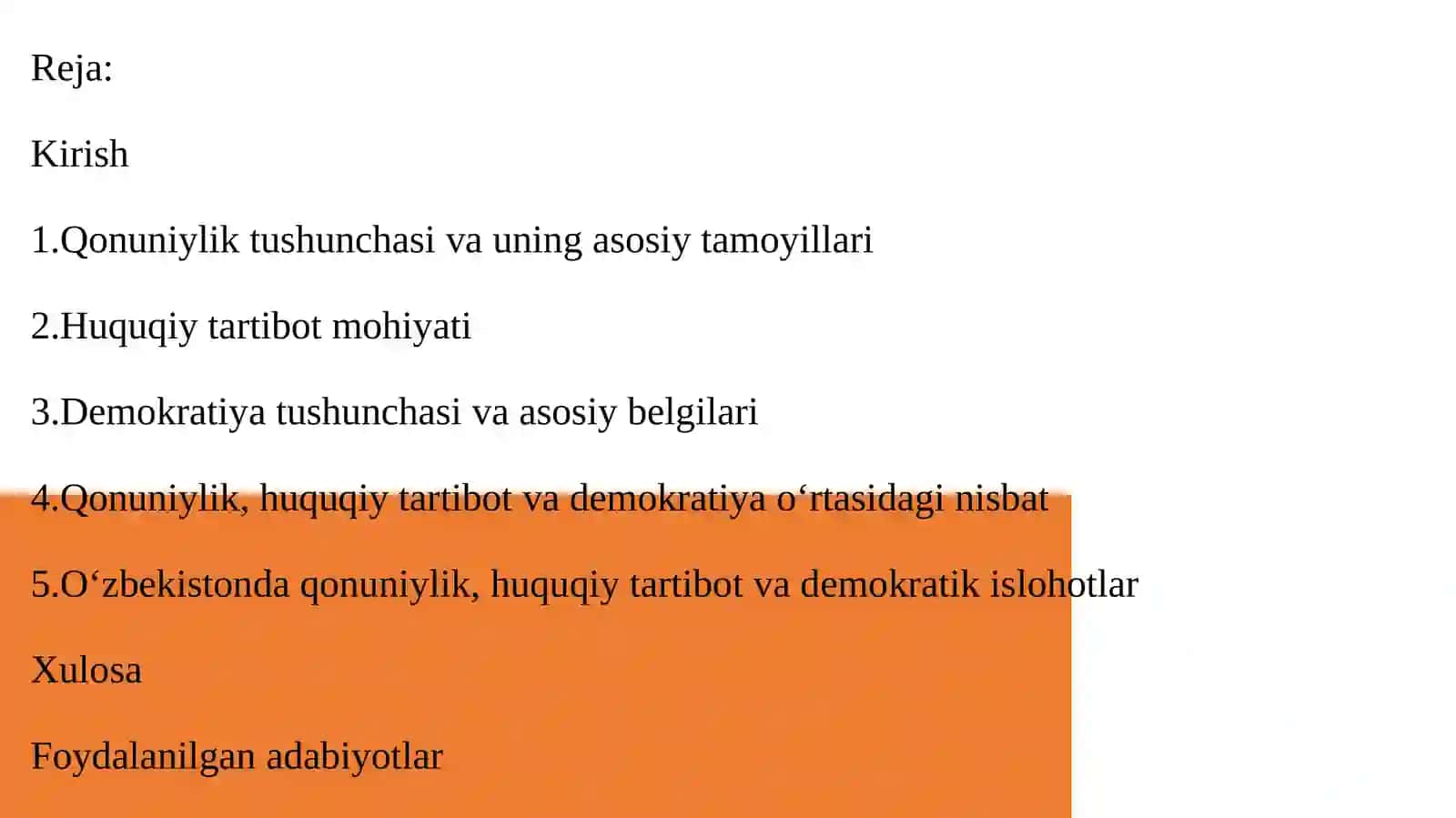 QONUNIYLIK, HUQUQIY-TARTIBOT VA DEMOKRATIYA O‘RTASIDAGI NISBAT 2