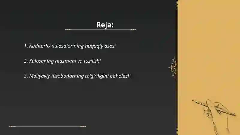 Banklarda auditorlik xulosalarini berish tartibi 2
