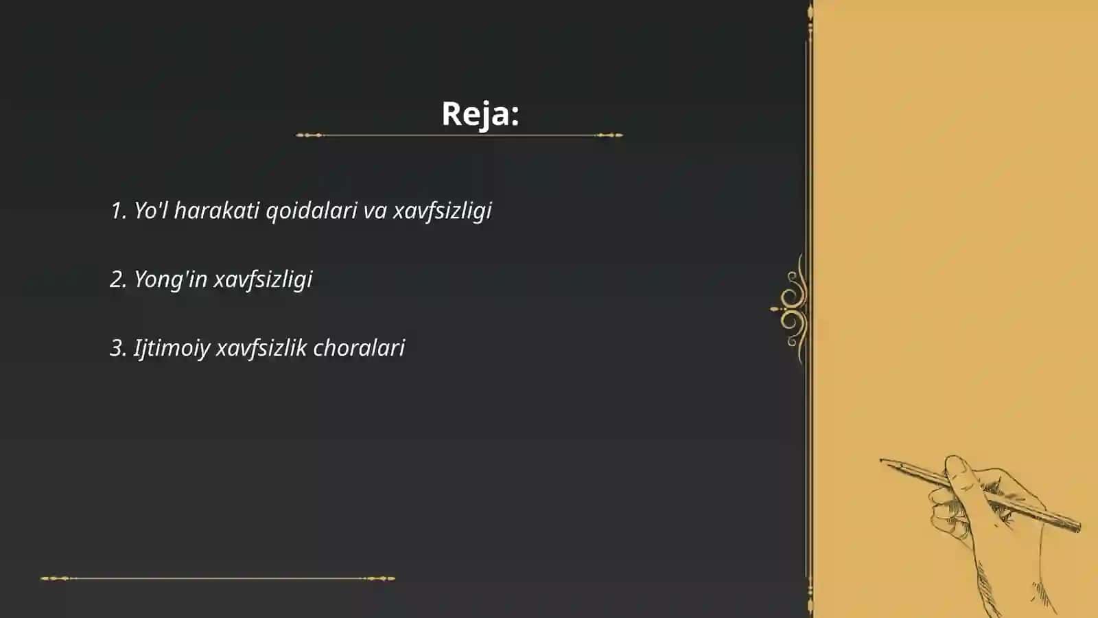 Saf mashqlari 2