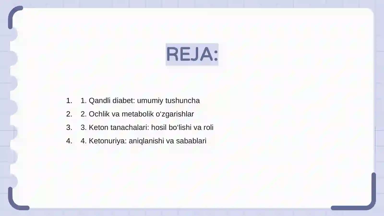 Qandli diabet va ochlikda ketonuriya va ketonemiya 2