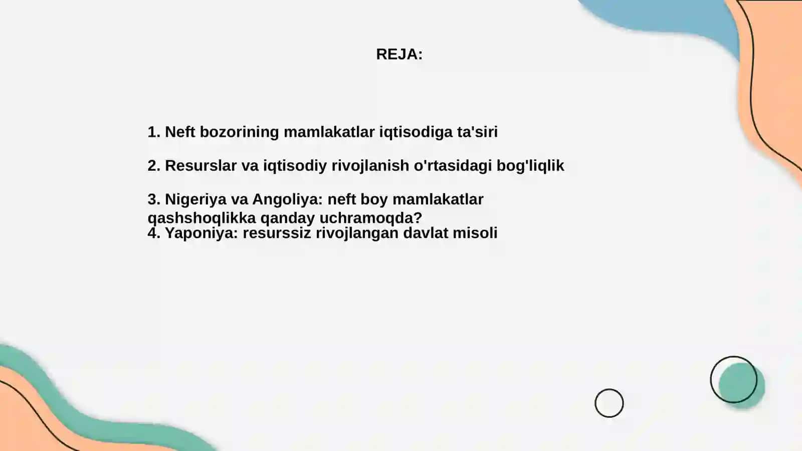 Tabiiy boyliklar: nega bazilar rivojlanib, bazilari qashshoqlikka botmoqda? 2