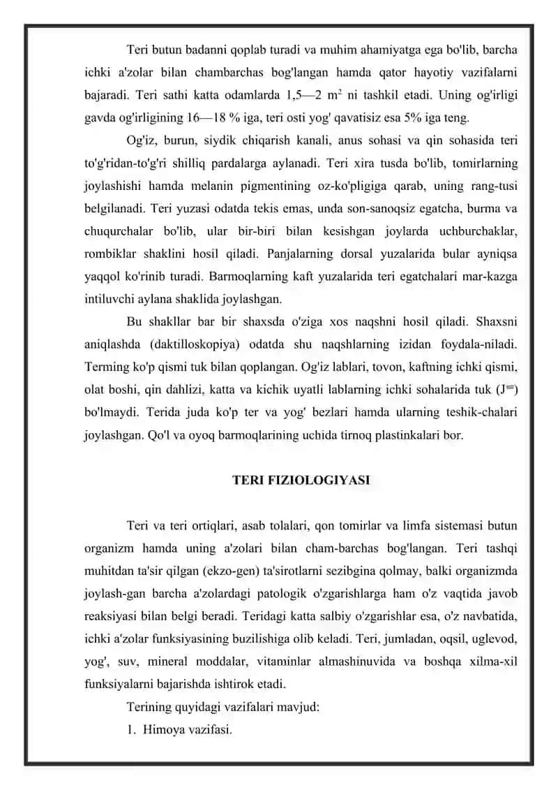 Teri anatomiyasi 2