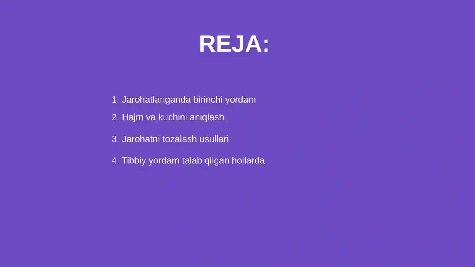 Jarohatlanganda nima qilinadi va jarohat qanday boglanadi 2